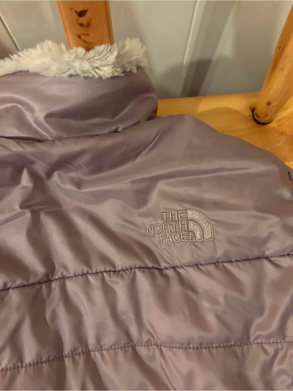 The North Face Women's Quilted Puffer Jacket in Dusty Lavender